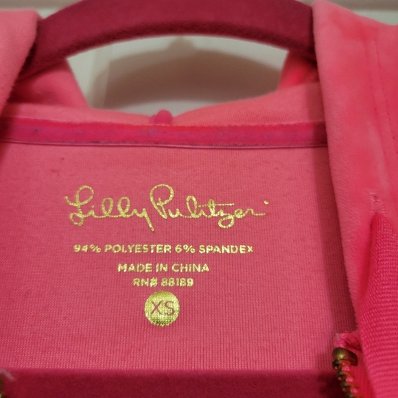 Lilly pulitzer Larina Velour full zip hoodie. - Picture 7 of 13